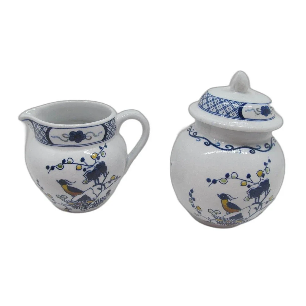 Wedgwood Volendam Creamer And Covered Sugar Bowl Made In England